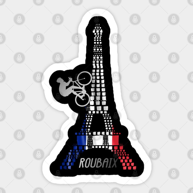 cycling paris roubaix Sticker by vintagejoa